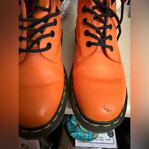 Dr. Martens Orange Ankle Boots